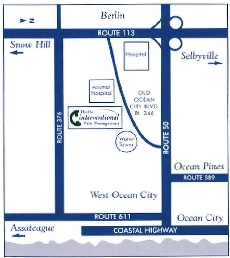 Berlin Pain, located at 10308 Old Ocean city Blvd., Berlin Md, 21811